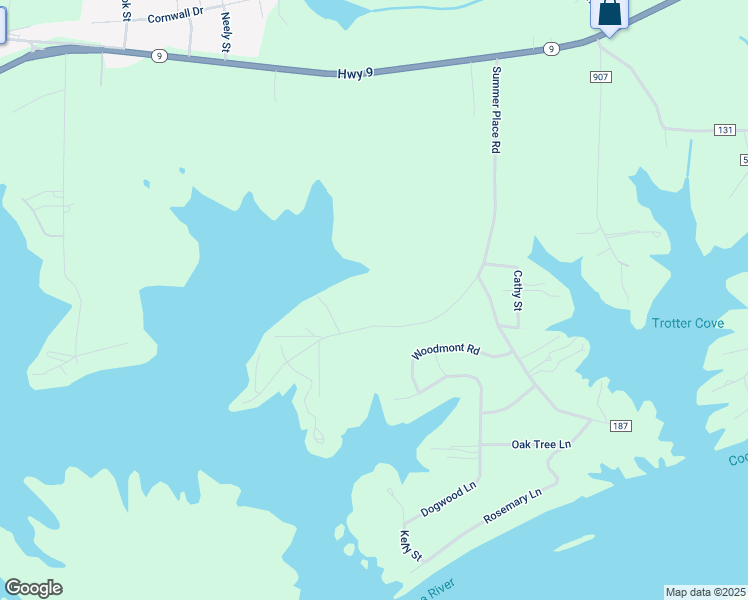 map of restaurants, bars, coffee shops, grocery stores, and more near 4895 Cherokee Drive in Cedar Bluff