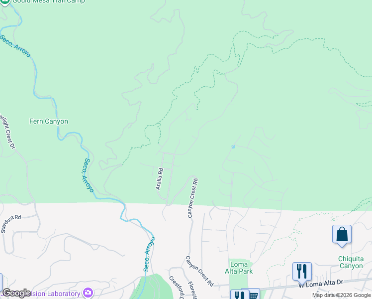 map of restaurants, bars, coffee shops, grocery stores, and more near 4367 Rising Hill Road in Altadena