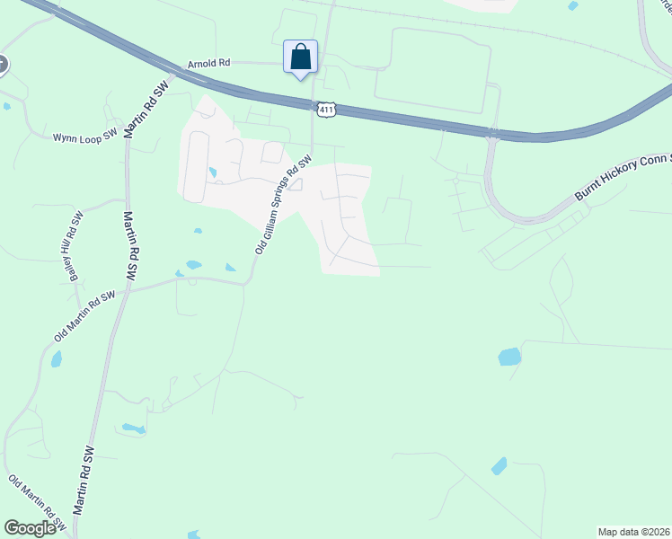 map of restaurants, bars, coffee shops, grocery stores, and more near 12 Atlas Drive in Cartersville