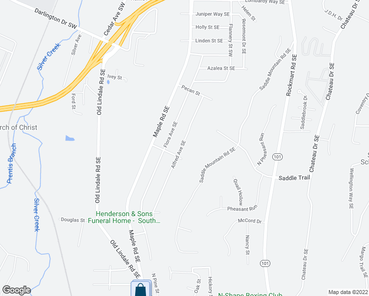 map of restaurants, bars, coffee shops, grocery stores, and more near 235 Alfred Avenue Southeast in Rome