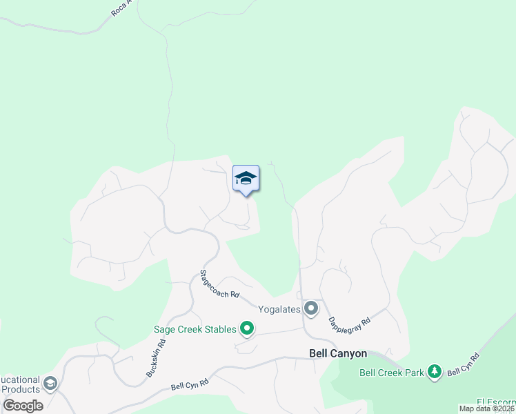 map of restaurants, bars, coffee shops, grocery stores, and more near 34 Sage Lane in Bell Canyon