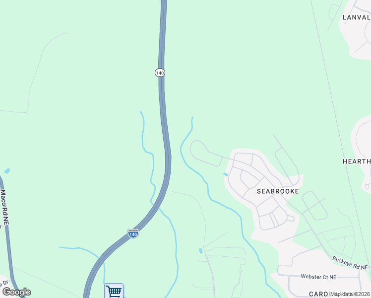 map of restaurants, bars, coffee shops, grocery stores, and more near John Jay Burney Junior Freeway in Leland