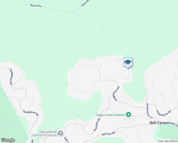 map of restaurants, bars, coffee shops, grocery stores, and more near 120 Stagecoach Road in Bell Canyon