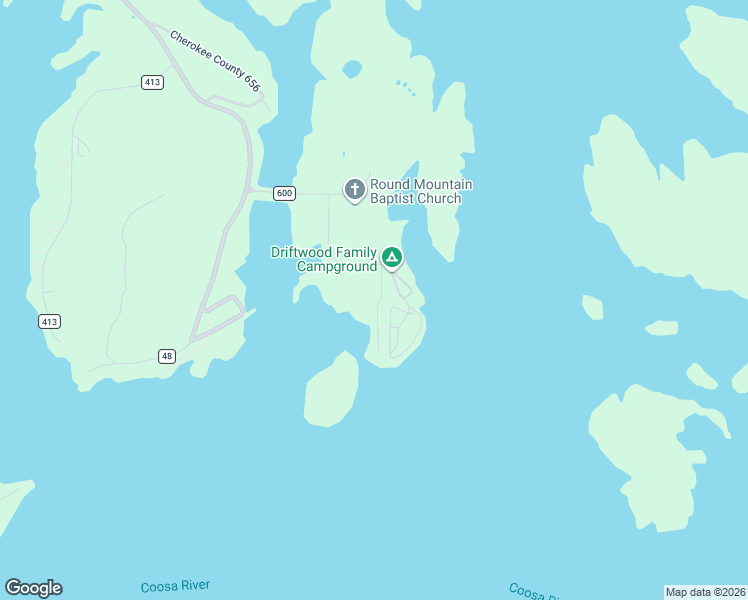 map of restaurants, bars, coffee shops, grocery stores, and more near 450 County Road 600 in Cedar Bluff