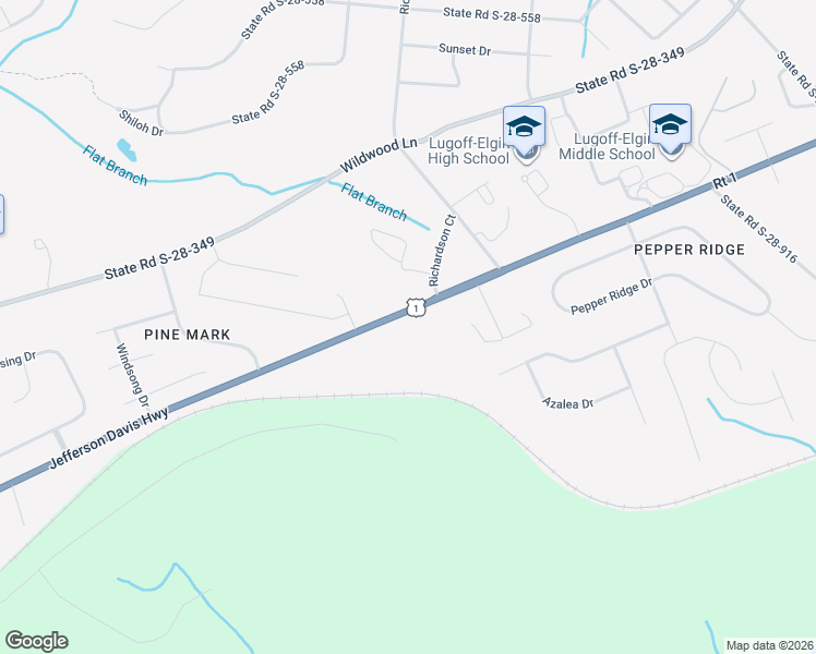 map of restaurants, bars, coffee shops, grocery stores, and more near 1363 U.S. 1 in Lugoff