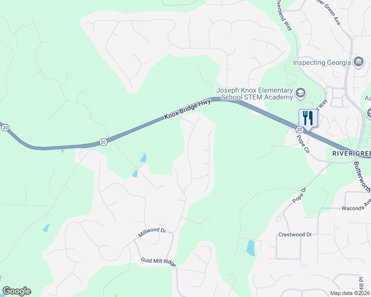 map of restaurants, bars, coffee shops, grocery stores, and more near 425 Gold Crossing in Canton