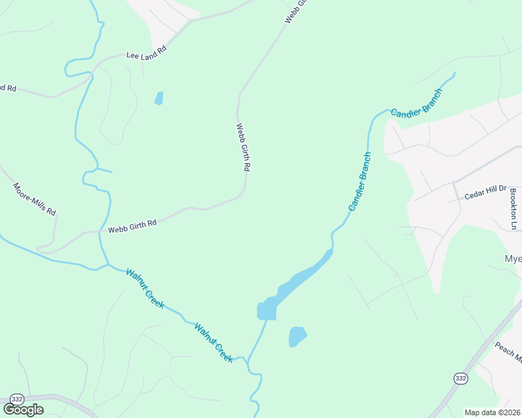 map of restaurants, bars, coffee shops, grocery stores, and more near 2515 Webb Girth Rd in Gainesville