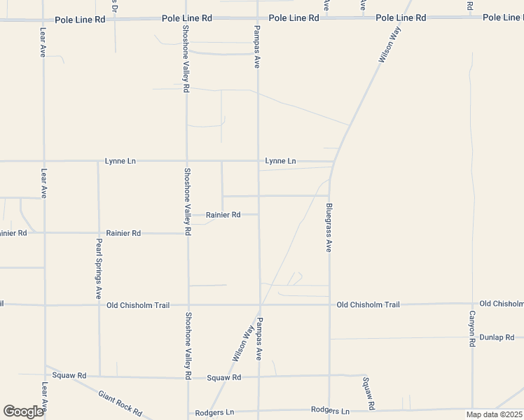 map of restaurants, bars, coffee shops, grocery stores, and more near 2237 Pampas Avenue in Twentynine Palms