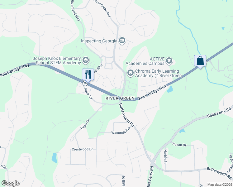 map of restaurants, bars, coffee shops, grocery stores, and more near 155 Brooks Drive in Canton