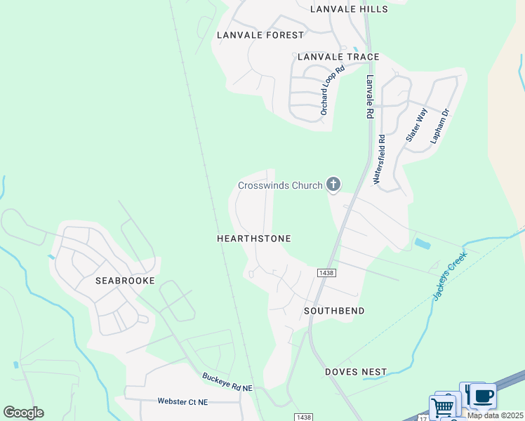 map of restaurants, bars, coffee shops, grocery stores, and more near 2429 Forest Hills Drive in Wilmington