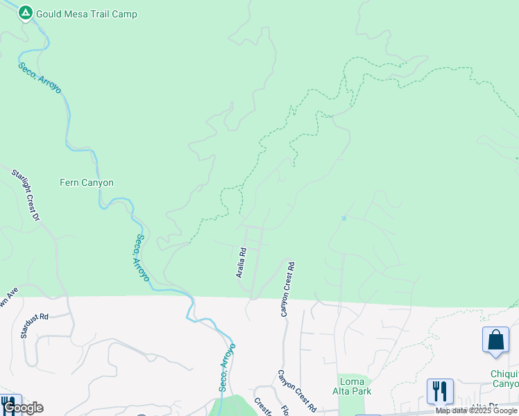 map of restaurants, bars, coffee shops, grocery stores, and more near 4329 Canyon Crest Road in Altadena