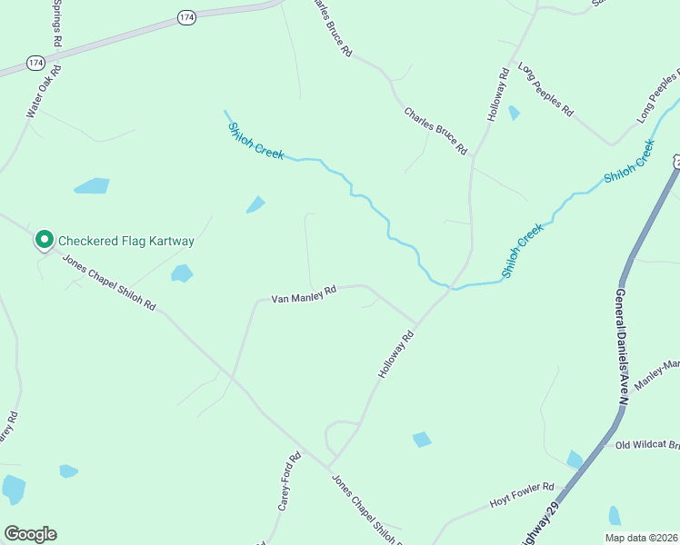 map of restaurants, bars, coffee shops, grocery stores, and more near 475 Van Manley Road in Danielsville