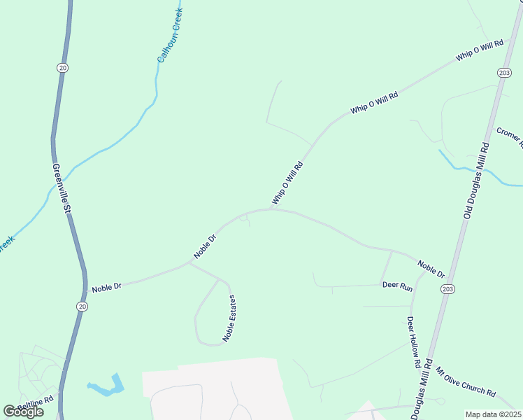 map of restaurants, bars, coffee shops, grocery stores, and more near Noble Drive in Abbeville