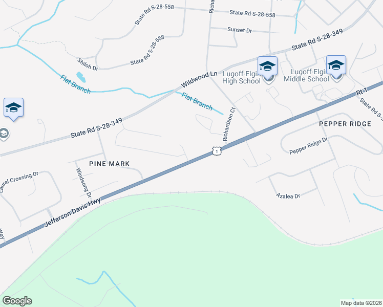map of restaurants, bars, coffee shops, grocery stores, and more near 1364 U.S. 1 in Lugoff