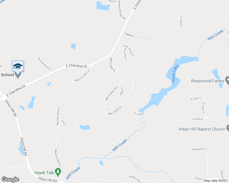 map of restaurants, bars, coffee shops, grocery stores, and more near 915 Mill Creek Avenue in Canton