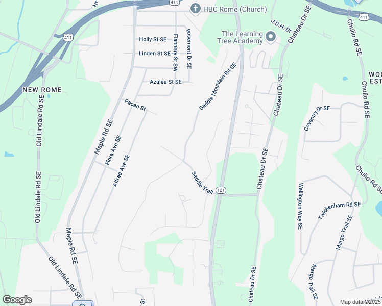 map of restaurants, bars, coffee shops, grocery stores, and more near 35 Saddle Mountain Road Southeast in Rome