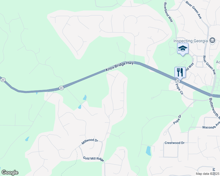 map of restaurants, bars, coffee shops, grocery stores, and more near 429 Gold Crossing in Canton