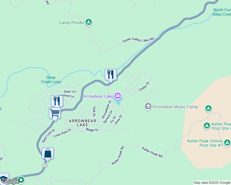 map of restaurants, bars, coffee shops, grocery stores, and more near 2226 Evans Drive in San Bernardino County