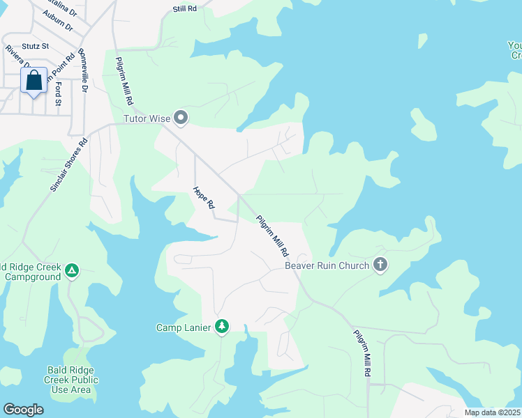 map of restaurants, bars, coffee shops, grocery stores, and more near 3745 Pilgrim Mill Road in Cumming