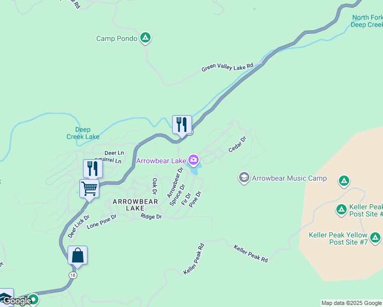 map of restaurants, bars, coffee shops, grocery stores, and more near 2226 Evans Drive in San Bernardino County