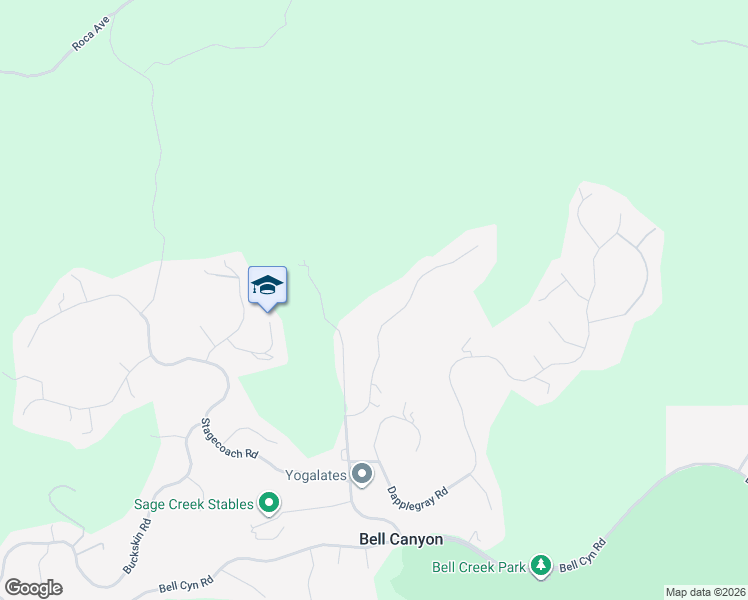 map of restaurants, bars, coffee shops, grocery stores, and more near 39 North Coolwater Road in Bell Canyon
