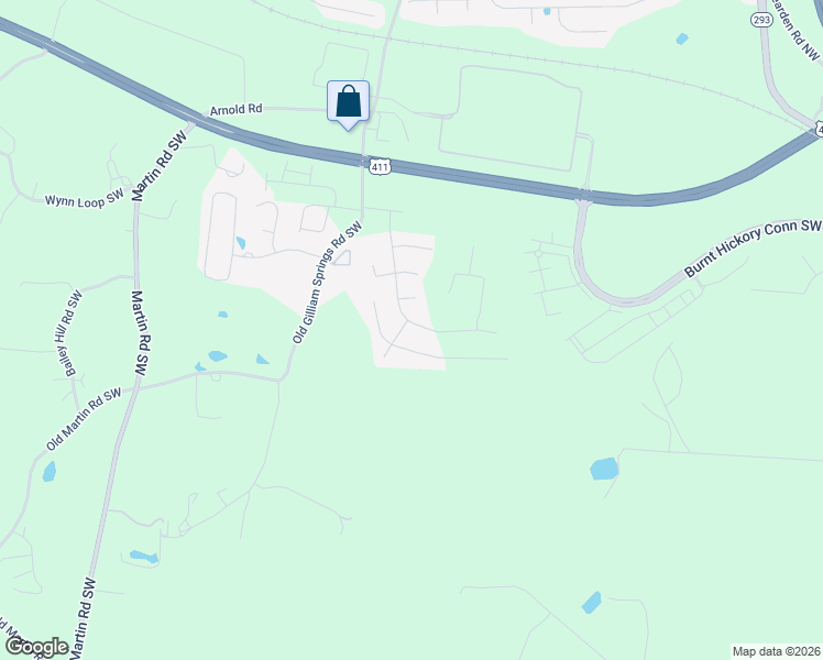 map of restaurants, bars, coffee shops, grocery stores, and more near 44 Culver Ridge Drive in Cartersville