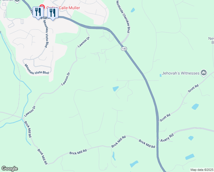 map of restaurants, bars, coffee shops, grocery stores, and more near 240 Rose Ridge Drive in Canton