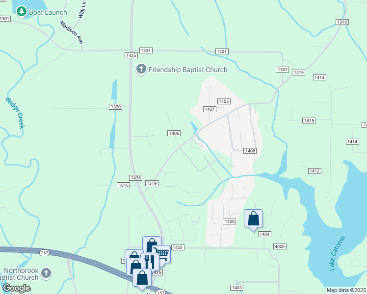 map of restaurants, bars, coffee shops, grocery stores, and more near 329 County Road 1319 in Cullman
