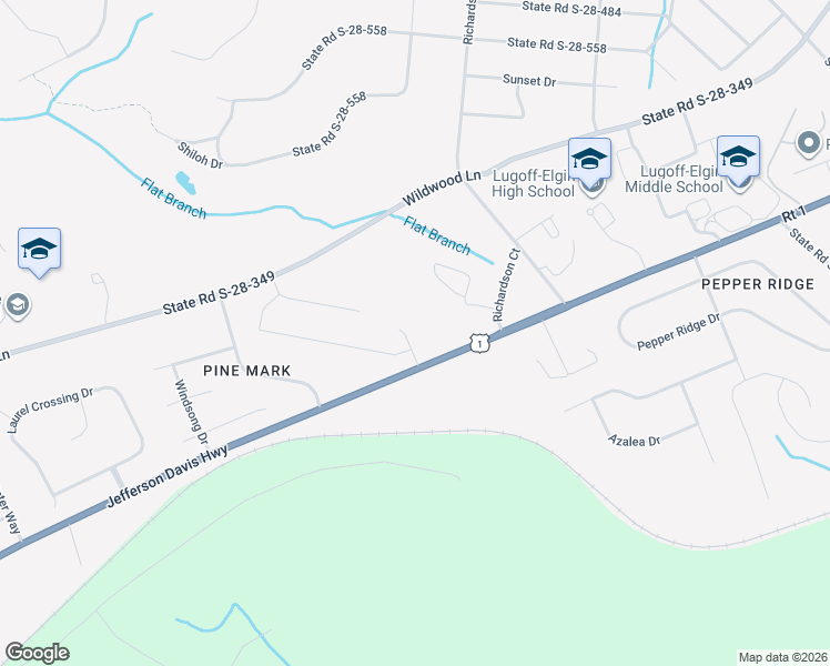 map of restaurants, bars, coffee shops, grocery stores, and more near 1364 U.S. 1 in Lugoff