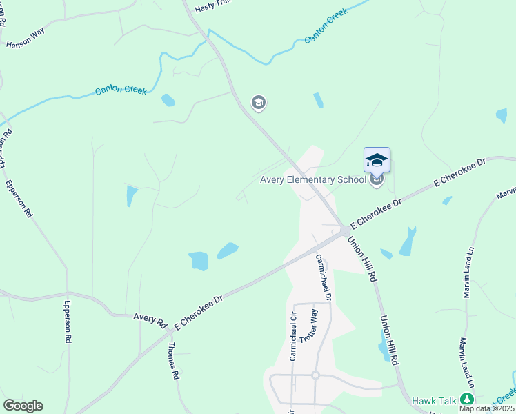 map of restaurants, bars, coffee shops, grocery stores, and more near 7925 Union Hill Road in Canton