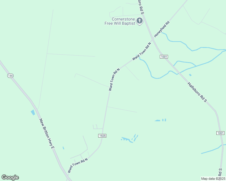map of restaurants, bars, coffee shops, grocery stores, and more near 850 Ward Town Road North in Whiteville