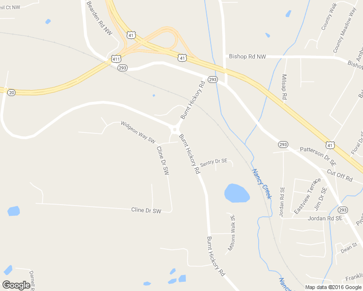 map of restaurants, bars, coffee shops, grocery stores, and more near 11 Cline Drive Southwest in Cartersville
