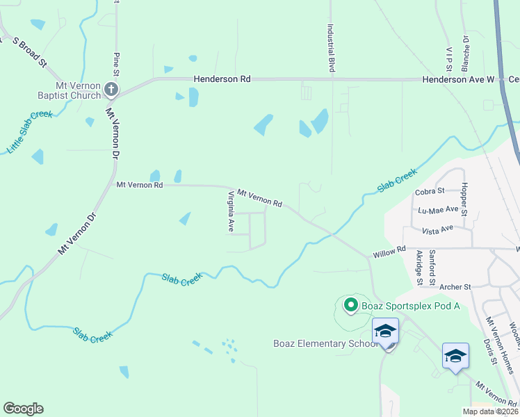 map of restaurants, bars, coffee shops, grocery stores, and more near 201 Delaware Dr in Boaz