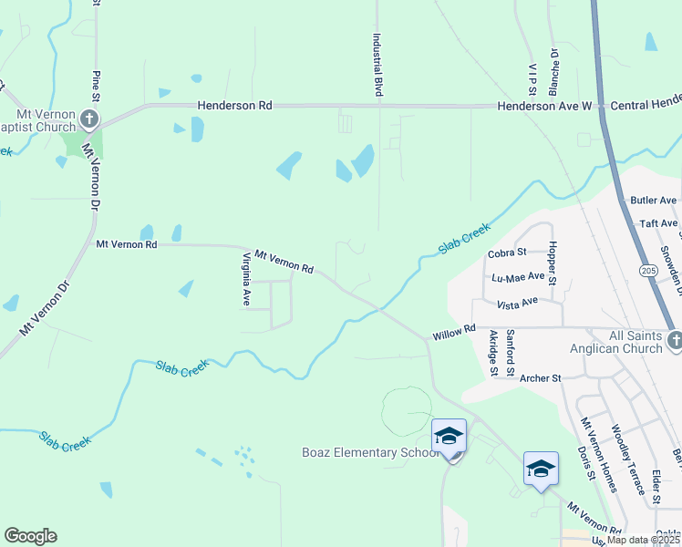 map of restaurants, bars, coffee shops, grocery stores, and more near 26 Apple Trail in Boaz