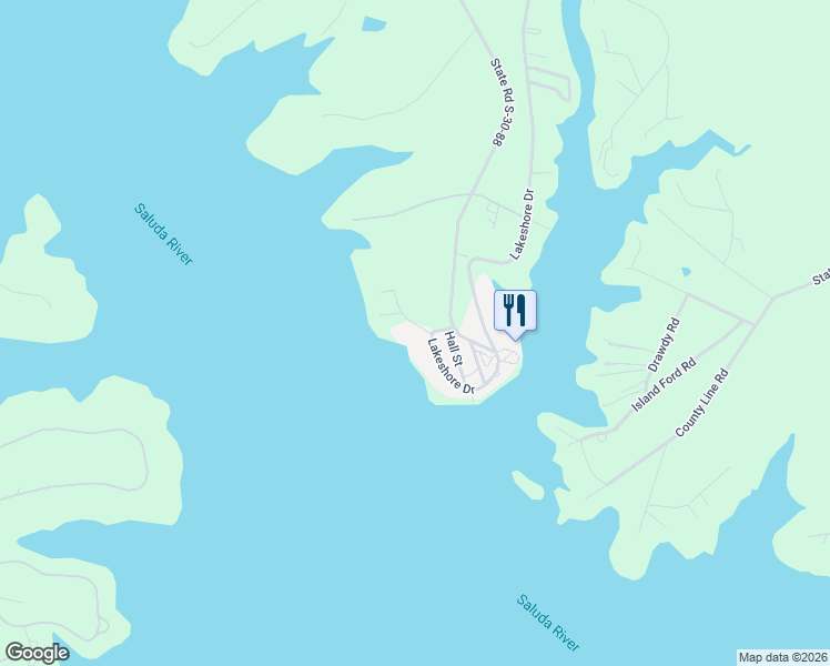 map of restaurants, bars, coffee shops, grocery stores, and more near 1357 Lakeshore Drive in Cross Hill