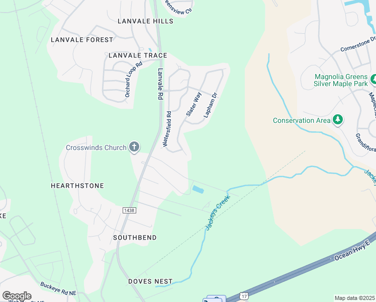 map of restaurants, bars, coffee shops, grocery stores, and more near 1012 Slater Way in Leland