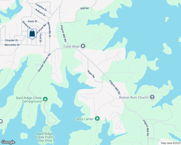map of restaurants, bars, coffee shops, grocery stores, and more near 3578 Hope Road in Cumming