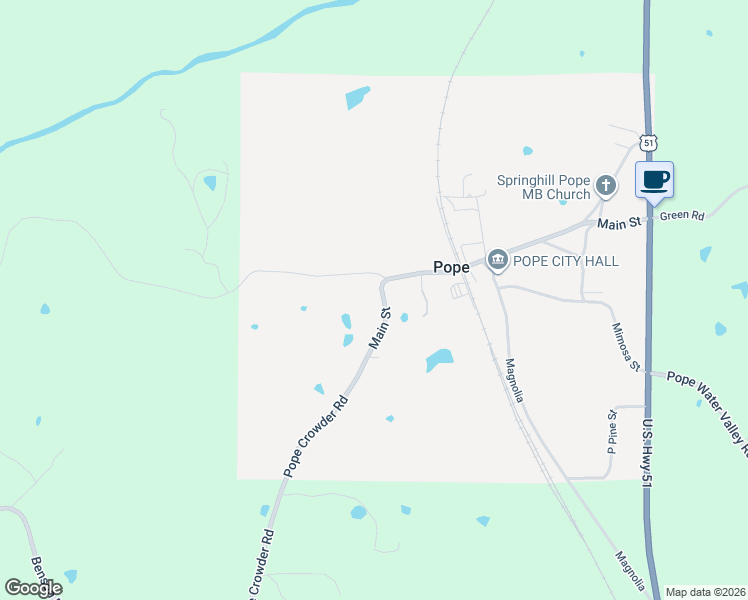 map of restaurants, bars, coffee shops, grocery stores, and more near 453 Main Street in Pope