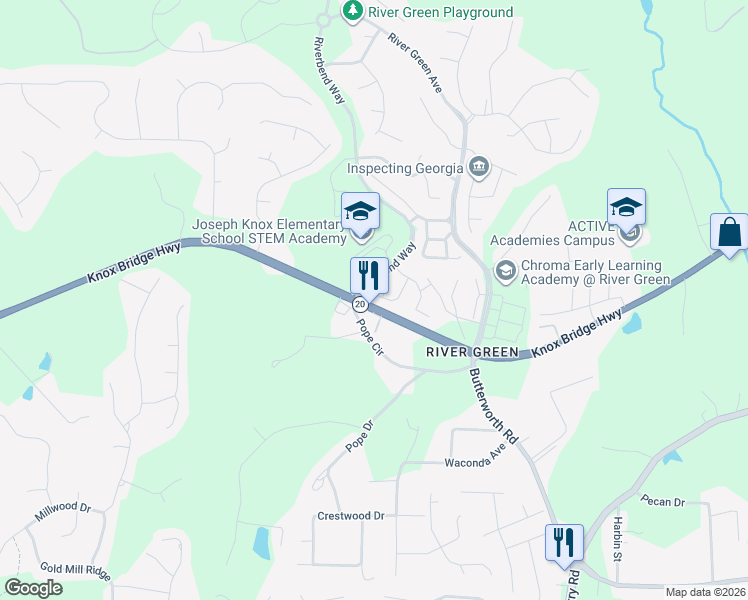 map of restaurants, bars, coffee shops, grocery stores, and more near 337 Oakview Way in Canton