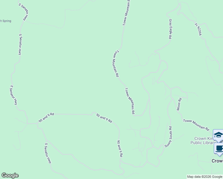 map of restaurants, bars, coffee shops, grocery stores, and more near 22868 South Gladiator Mine Road in Crown King