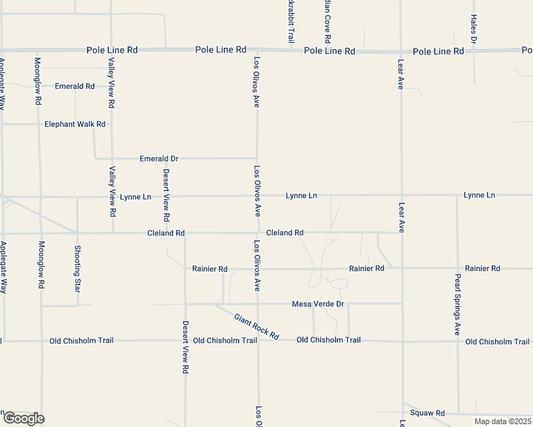 map of restaurants, bars, coffee shops, grocery stores, and more near 68919 Kachina Drive in Twentynine Palms