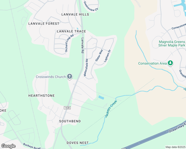 map of restaurants, bars, coffee shops, grocery stores, and more near 1032 Slater Way in Leland