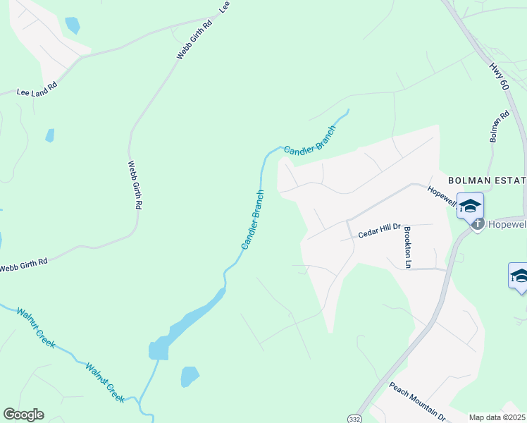 map of restaurants, bars, coffee shops, grocery stores, and more near 2814 Glendale Drive in Gainesville