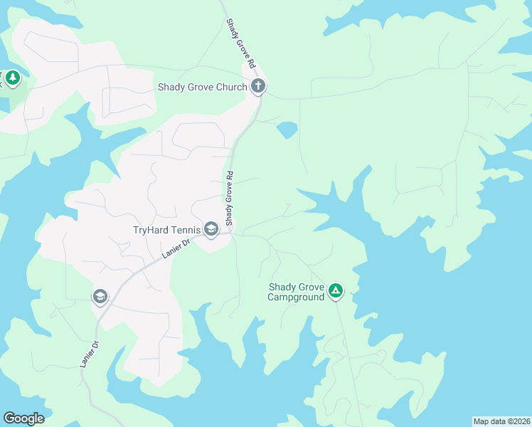 map of restaurants, bars, coffee shops, grocery stores, and more near 7425 Shadburn Ferry Road in Cumming