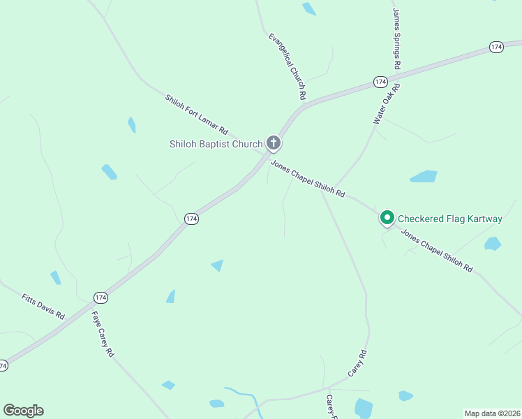 map of restaurants, bars, coffee shops, grocery stores, and more near 3952 Georgia 174 in Danielsville