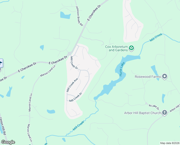 map of restaurants, bars, coffee shops, grocery stores, and more near 504 Big Cedar Court in Canton