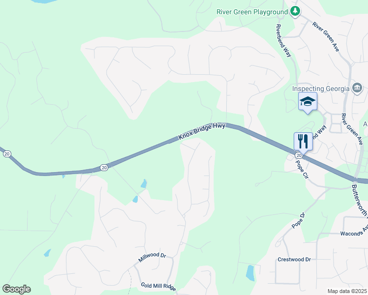 map of restaurants, bars, coffee shops, grocery stores, and more near 905 Fox Croft Place in Canton
