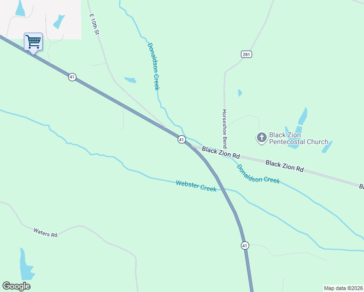 map of restaurants, bars, coffee shops, grocery stores, and more near 1229-1325 Highway 41 in Pontotoc