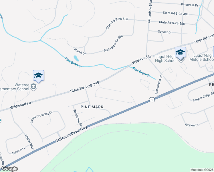 map of restaurants, bars, coffee shops, grocery stores, and more near 259-351 State Road S-28-349 in Lugoff