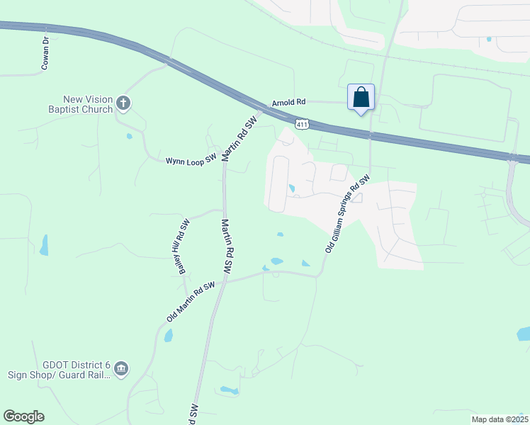 map of restaurants, bars, coffee shops, grocery stores, and more near 160 Innis Brook Circle in Cartersville